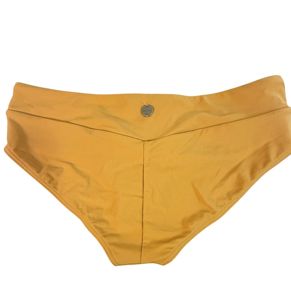 Prana Womens Mustard Yellow ECONYL UPF 50+‎ Bikini Bottoms Small NWT - Picture 3 of 7